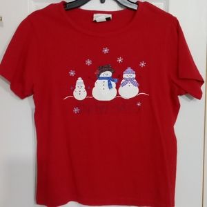 Fashion Bug Women's Snowman T-shirt ☃️